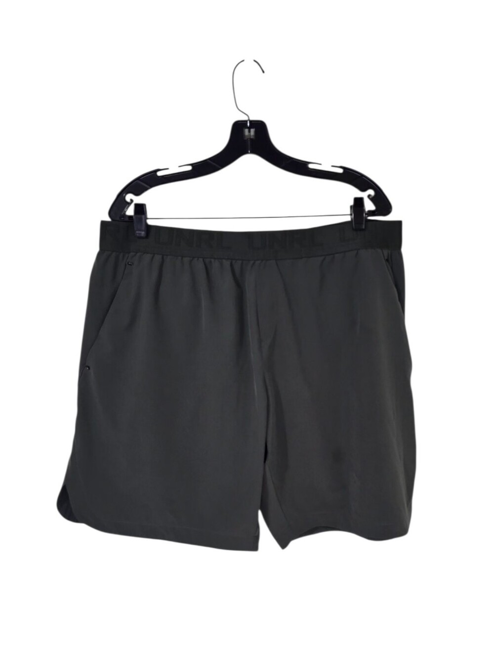 UNRL Athletic Shorts Mens 2XL 7.5" Charcoal Drawstring Gym Workout Performance